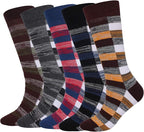 DRASEX Men's Dress Socks Funky Colorful Pattern Cotton Novelty Casual Crew Socks