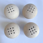 9 Holes Handmade Natural Marble Round Incense Burner Holder for Meditation Decorative Room/Kitchen/Coffee Shop (Beige Travertine Stone)