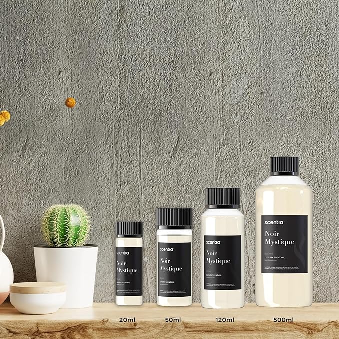 Noir Mystique – Hotel-Inspired Diffuser Oil, 120ml (0.67 fl oz) | Essential Oil Blend of Rose, Bergamot, Lemon & Musk | Luxury Aroma for Aromatherapy Diffusers & Humidifiers