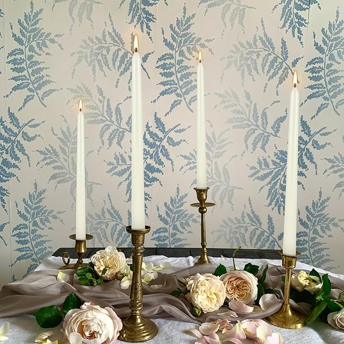 20 Pack Ivory Taper Candles 12 Inch Tall 3/4 Inch Thick Burn 10 Hours