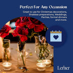 Lerner Tealight Candles, 100 Count| 8 Hours Long-Burning White Tea Light Candles| Non-Toxic, Smokeless & Soot-Free Tea Light Warmer Candles | Unscented Party, Décor, Shabbat Tea Candles