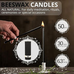 Danilovo Smudging Kit – 5 Palo Santo Sticks, 1 White Sage Smudge Stick, 50 Beeswax Taper Candles & Ceramic Candle Holder Set for Meditation, Cleansing, and Spiritual Practices