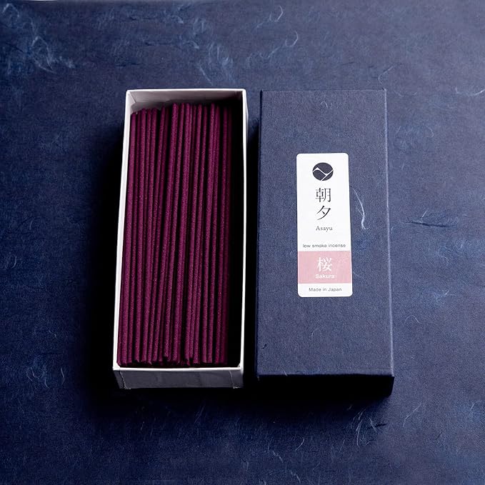 Low Smoke Sakura Cherry Blossom Incense Sticks 40g by Asayu Japan