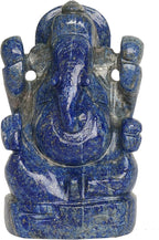 REAL-GEMS Lapis Lazuli Lord Ganesha Idol Sculpture Statue Hand Carved Decorative Healing Reiki Gemstone Figurines Crafts Approximately 1865 Ct.…