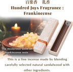 Hasegawa Hyakurakuko Premium Japanese Sandalwood Incense - Long Type, 40 Sticks with Aluminum Holder, 20-30 Min Burn Time, Made in Japan 線香 百楽香 (Frankincense)