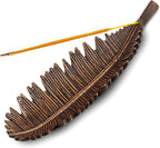 Raajsee Incense Holder Set With Nag Champa Sticks 15gm, Leaf Stick Burner, Brass Burner, Modern Holder for Yoga, Meditation, Home Decor - Size 10x4 Inches Copper