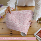 Rose Scented Drawer Liners in a Pink William Morris Design. Contains Rose Essential Oil | Pack of 5 Folded Sheets | Contains Essential Oils | Made in The UK.