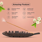 Raajsee Incense Holder Set With Nag Champa Sticks 15gm, Leaf Stick Burner, Brass Burner, Modern Holder for Yoga, Meditation, Home Decor - Size 10x4 Inches Copper