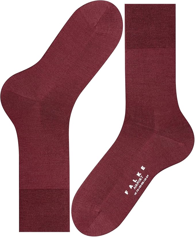 FALKE Men's Airport Dress Socks, Premium Merino Wool Cotton Blend, Sustainable Luxury, Eco-Friendly Business Casual, 1 Pair