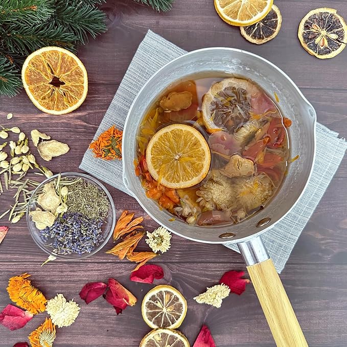 Simmering Potpourri, Potpourri Simmer Pot, All-Natural Handmade Stove Top Rose Lavender Dried Orange Slices Perfect for House Warming Hostess Gift