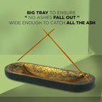raajsee Incense Holder Hand Carved-Incense Burner Holder –Ash Catcher - Incense Stick Holder - Meditation & Yoga - Great Gift for Any Occasion Size 11x4 inch