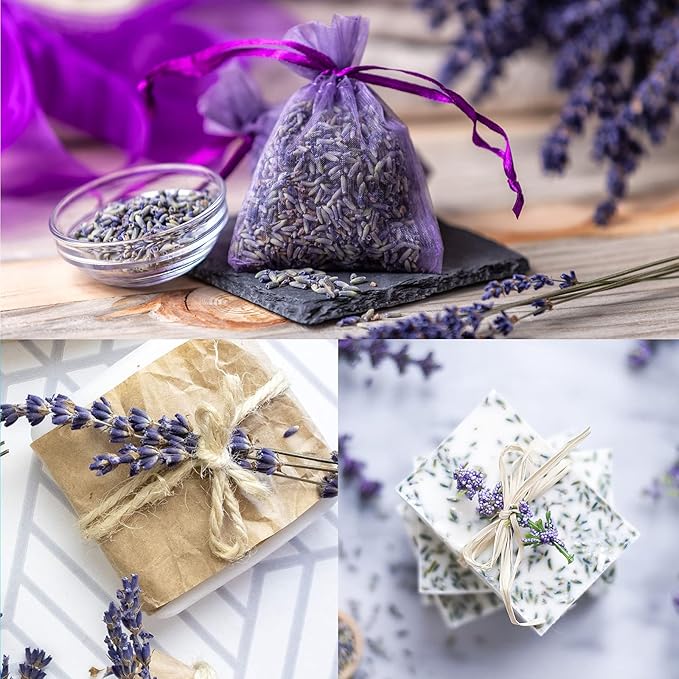 Dried Lavender Flowers for Home Fragrance Sachets Grade Dried Lavender Flowers for Tea, Baking, Lemonade, Baths, Wedding Decoration, Fresh Fragrance