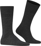 FALKE Men's Airport Dress Socks, Premium Merino Wool Cotton Blend, Sustainable Luxury, Eco-Friendly Business Casual, 1 Pair