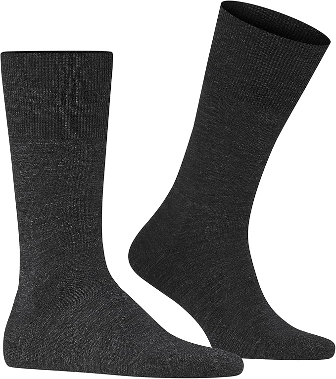 FALKE Men's Airport Dress Socks, Premium Merino Wool Cotton Blend, Sustainable Luxury, Eco-Friendly Business Casual, 1 Pair