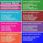 Premium Incense Sticks Set of 5 Elements Earth, Water, Air, Fire, Space 2 Celestial Bodies Sun & Moon| 140 Natural Agarbatti with Burner| for Home Pooja, Meditation, Yoga, Aromatherapy