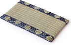 Asayu Mini Tatami mat Made of Real Igusa Rush Grass, Made in Japan, for Bonsai, Doll Stand, Coaster, Incense Holder (Blue)