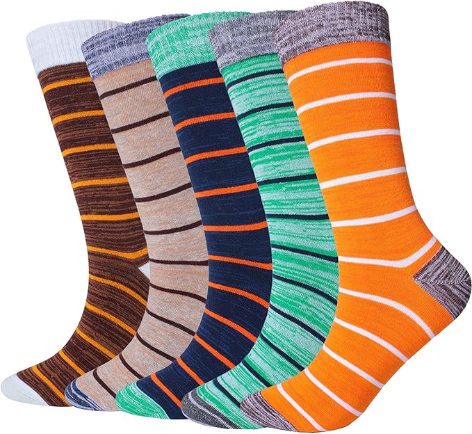 DRASEX Men's Dress Socks Funky Colorful Pattern Cotton Novelty Casual Crew Socks