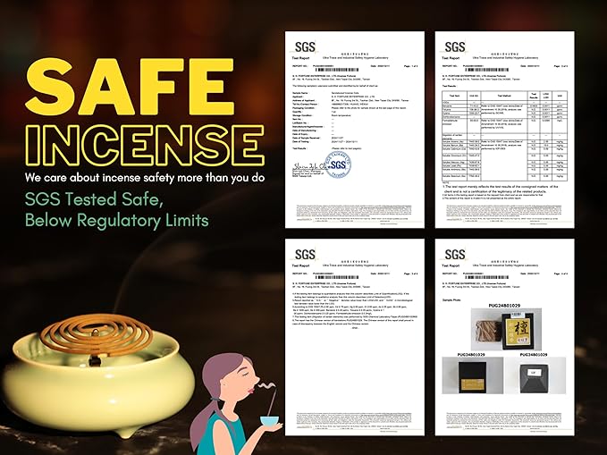 SZ ShinZuo Agarwood Incense Coils (3-3.5hrs, 48pcs) - Taiwan Incense Style- Basic Agarwood Level, for Religious Practices, Meditation, Yoga, Prayer. Daily Use (1)