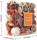 Qingbei Rina Fall Potpourri Bowl Filler, Cinnamon Scented Potpourri Dried Flowers,Thanksgiving Decorative Vase Filler,Home Fragrance, Farmhouse Harvest Decor,14 oz,(Citrus Orange)