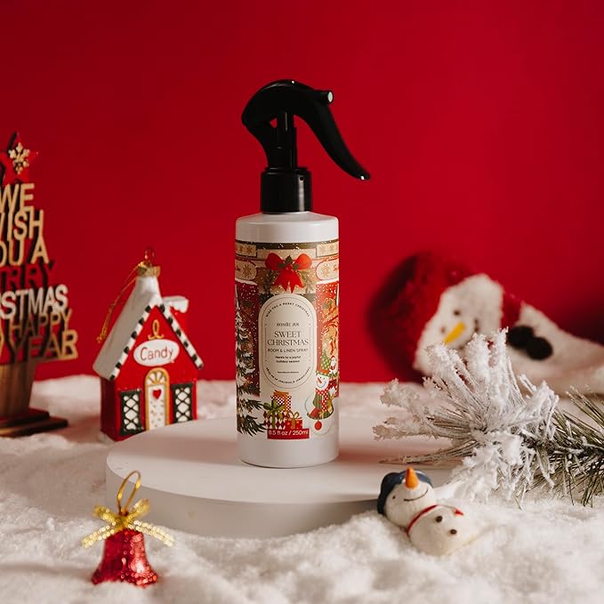 Christmas Linen & Room Air Freshener Spray Room Mist- Sweet Christmas - Infused with Sweet Pine Aroma- 250ml / 8.5 FL OZ.