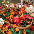 SCENTORINI Potpourri Bags, Potpourri Vase Filler, 10.44 oz Apple Cinnamon Scented Bowl Fillers for Home Decor, Dried Flower for Coastal Bathroom Beach Decor