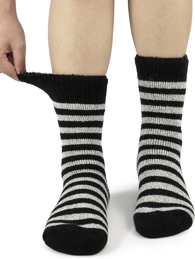 BomKinta Thermal Socks Men - Winter Warm Socks for Cold Weather Crew Socks - Cozy Soft Thick Christmas Boot Socks Size 7-11