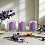 Scented Votive Candles - 15 Hour Burn Time - Candles for All Decorations - for Wedding, Birthday, Holiday & Home Decoration - Made in The USA, Box of 20, Lavender