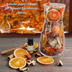 Fall Potpourri - Dried Orange Slices & Cinnamon Sticks, Orange Scented Potpourri Dried Flowers, Decorative Bowl Vase Filler, Home Fragrance, Bathroom Decor