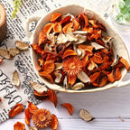 Nuanchu 6 Pcs Fall Citrus Potpourri Bags, Citrus Orange Scented Bowl Vase Filler Autumn Decorative Dried Flower for Home Drawer Car Fragrance Sachet Closet, Thanksgiving Decor Gift