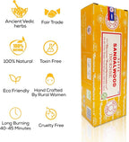 Satya Sandalwood Incense Sticks 250 gm Pack, Nagchampa Scent, Includes Raajsee Incense Holder