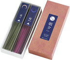 Asayu Japan 2-in-1 Low Smoke Incense Sticks Japan Set, 2 scents: Matcha Green Tea & Sakura, Japanese Incense for Morning & Evening Relax, Yoga, Meditation. Smokeless for Less Irritation