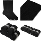 VRD Men’s Dress Socks, Bamboo 5-Pack Mens Socks, Mid Calf Length, Crew Socks Gift for Men Shoe Size 8-13