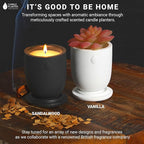 Matani Concrete Cement Candle Planter - Aromatherapy Soy, Dual Purpose Jar - Grey Lavender