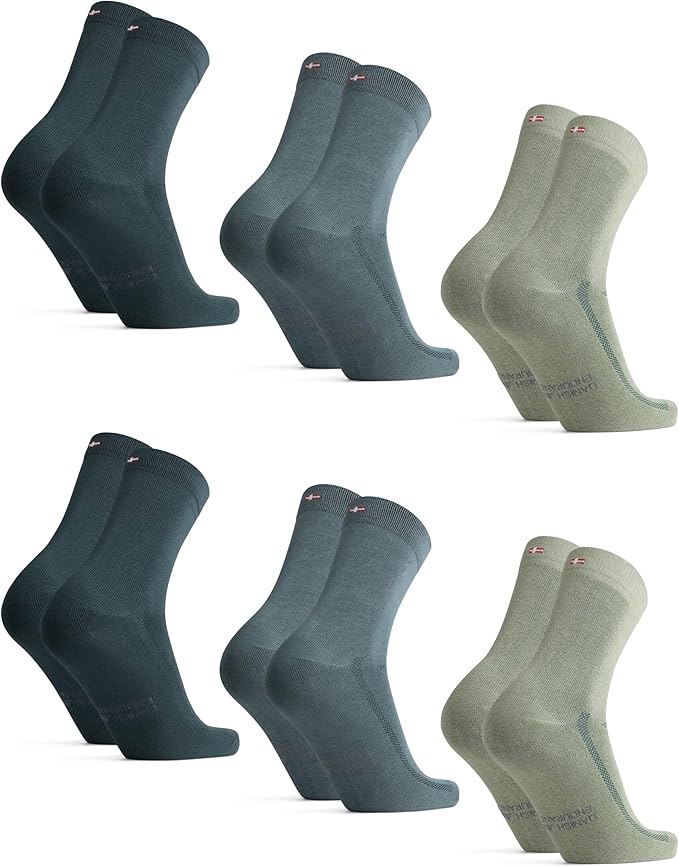 DANISH ENDURANCE Viscose Dress Socks, Premium, Soft, Breathable, Dress Socks for Men & Women, Unisex, 6-Pack