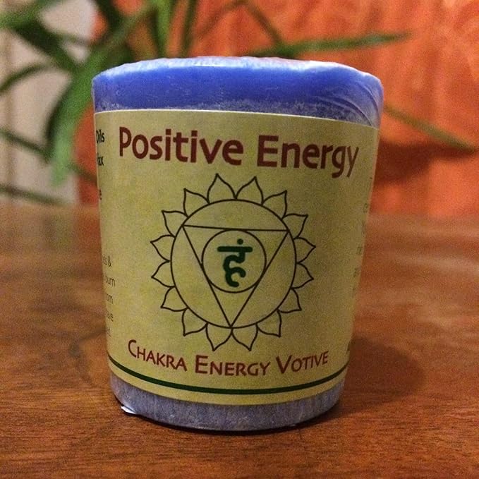 Premium Scented Hand Made Chakra Energy Candle | Votive 12-pack | Positive Energy, Visuddha| Yoga, Prayer & Meditation Candle | Long Burn |Essential Oils Moroccan Rose, Chamomile | Aloha Bay