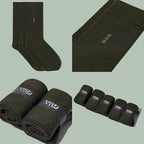 VRD Men’s Dress Socks, Bamboo 5-Pack Mens Socks, Mid Calf Length, Crew Socks Gift for Men Shoe Size 8-13