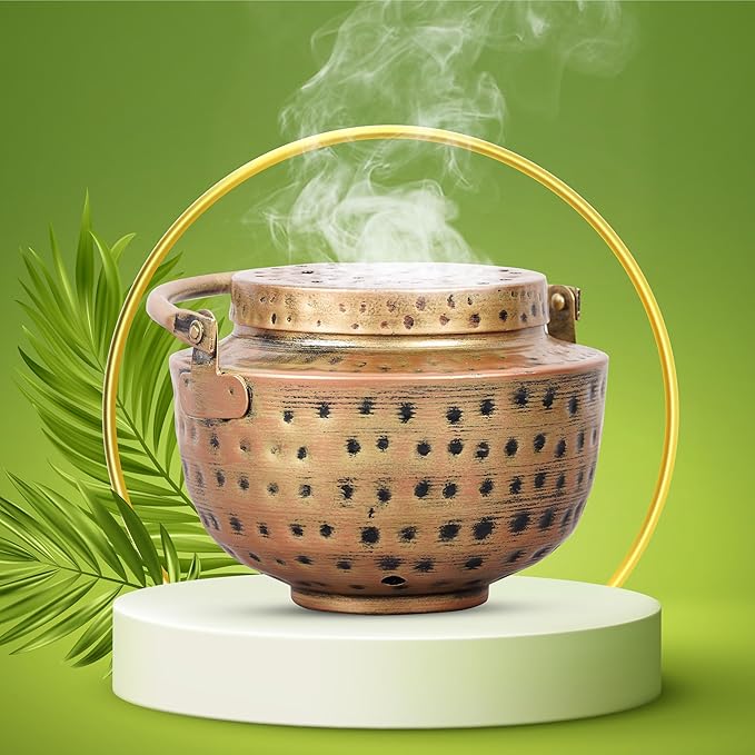 Hand Hammered Charcoal Resin Cone Incense Burner for Bohemian Boho Décor, Meditation Spiritual Yoga Décor, Vintage Antique Décor, New House Warming Gifts for Mom’s, Women, Men!