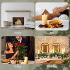 Shihanee 24 Pcs Pillar Candles 3 in x 3,4,5,6,8,10 Dripless Unscented Smokeless Candle Long Burning Decorative Rustic Candles with Cotton Wick for Wedding Home Fireplace (Ivory White)
