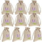 Homoyoyo 10pcs Empty Sachet Bags Drawstring Lavender Flowers Bags Dried Lavender Scented Pouches 10 * 14cm