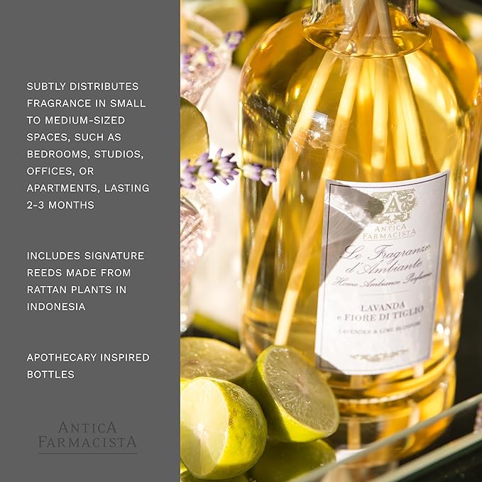 Antica Farmacista Home Ambiance Diffuser, Lavender & Lime Blossom, 8.45 Fl Oz