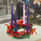 16 Pack Advent Taper Candles Premium Hand Dipped 10in Unscented Christmas Taper Candles - Ideal for Seasonal Celebrations, Holidays, Church, Celebration, Party