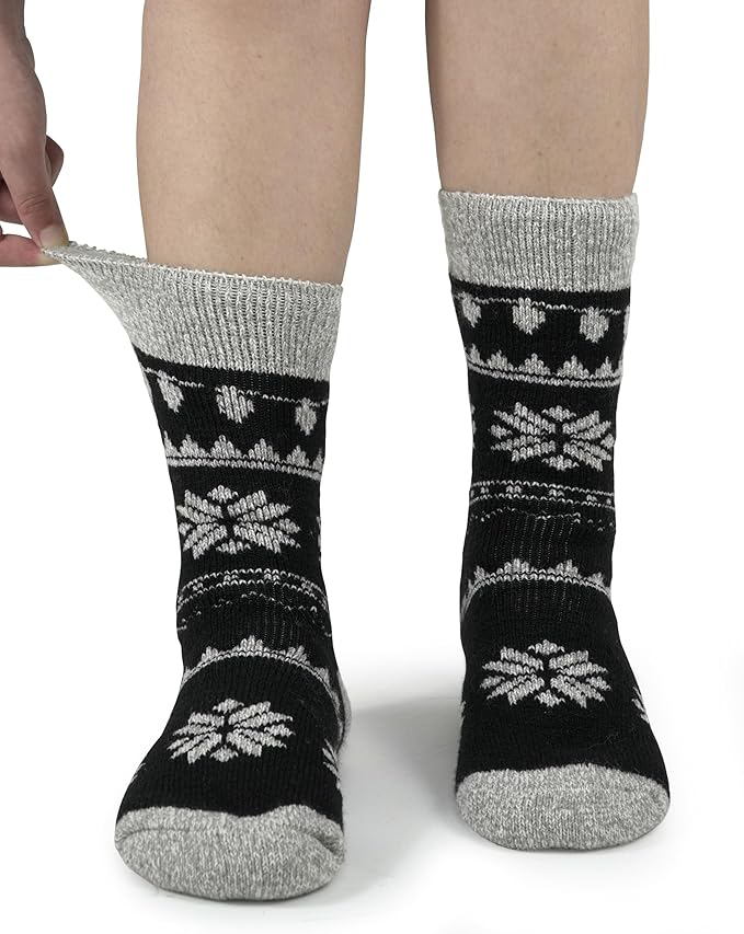 BomKinta Thermal Socks Men - Winter Warm Socks for Cold Weather Crew Socks - Cozy Soft Thick Christmas Boot Socks Size 7-11