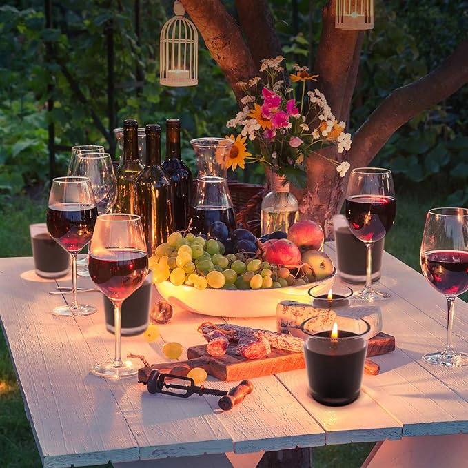 20 Packs Black Votive Candles with Clear Glass Holder, 1.8 Oz Unscented Soy Wax Candle for Home Decoration, Candle Gifts for Christmas Thanksgiving Halloween, 20 Pack of 1.8oz