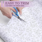 Eersida 20 Sheets 14 x 19.5 Inch Scented Drawer Liners for Dresser Non Adhesive Fragrant Drawer Liners Paper for Bedroom Kitchen Cabinet Home Shelf Closet(Fresh Flower)