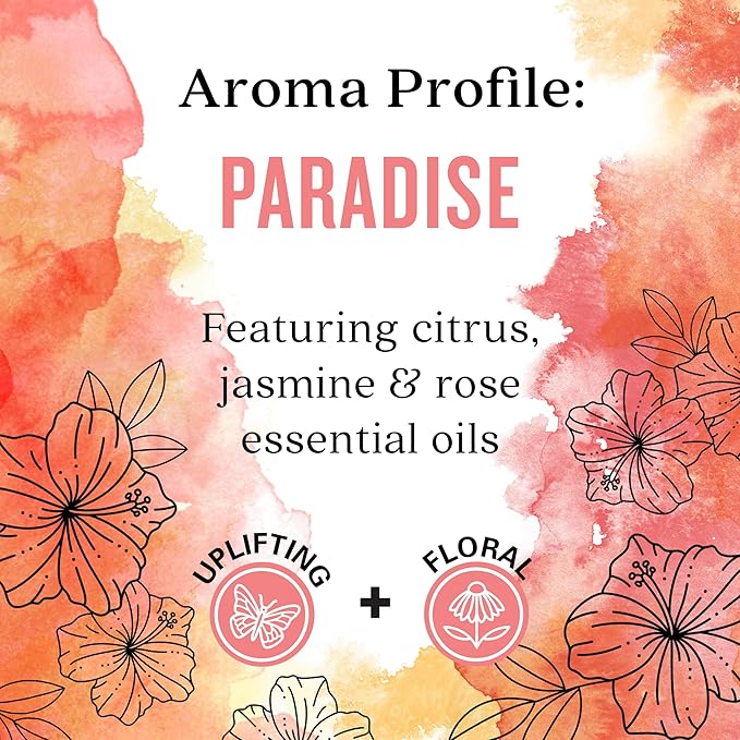 Aura Cacia Paradise Room Spray 8 Fl. oz. - Light Aroma, No Synthetic Fragrances