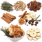 120 Pieces Christmas Potpourri Simmer Pot Simmering Potpourri Bowl Filler Xmas Simmer Pot Kit for Stove Dried Orange Apple Slices Cinnamon Sticks Stovetop for Holiday Xmas Decor