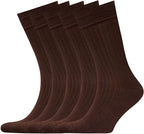 VRD Men’s Dress Socks, Bamboo 5-Pack Mens Socks, Mid Calf Length, Crew Socks Gift for Men Shoe Size 8-13