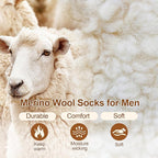 Wool Socks Mens - Extra Thick Winter Warm Merino Thermal Socks for Men