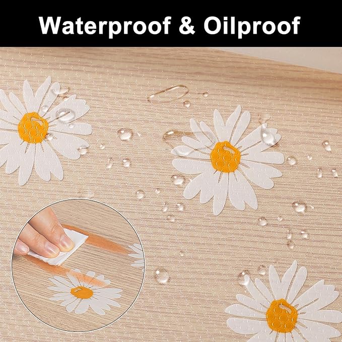 Cooyes Shelf Liner – Premium Non-Adhesive Cabinet & Drawer Liner for Kitchen – Waterproof Shelf Paper with Modern Pattern – Durable EVA Cabinet Mat – Easy to Cut