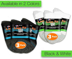 Loose Fit Stays Up Men's and Women's Casual Lower Cut Socks (Pack of 3) Made in USA, Cushioned Sole